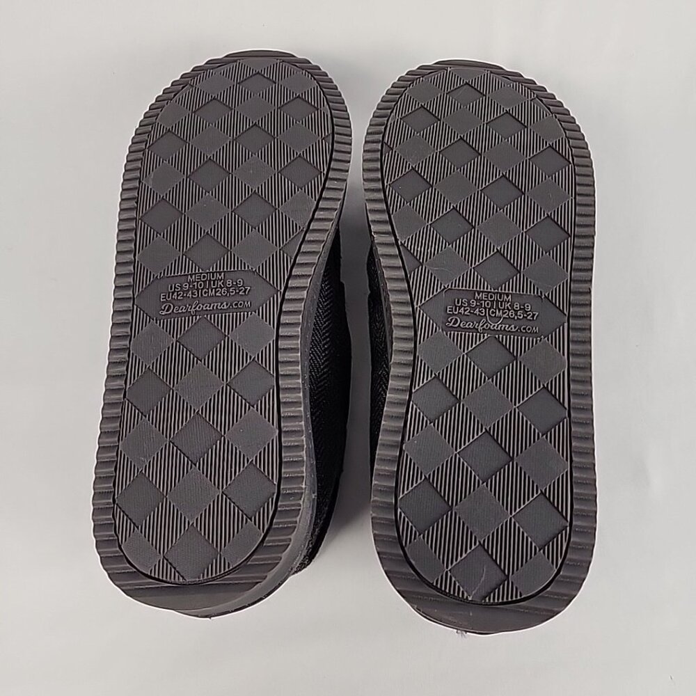 Dluxe By Dearfoams Men's Med Julien Plush Jersey Sport Lounge Clog Slippers NWOT - Picture 6 of 10